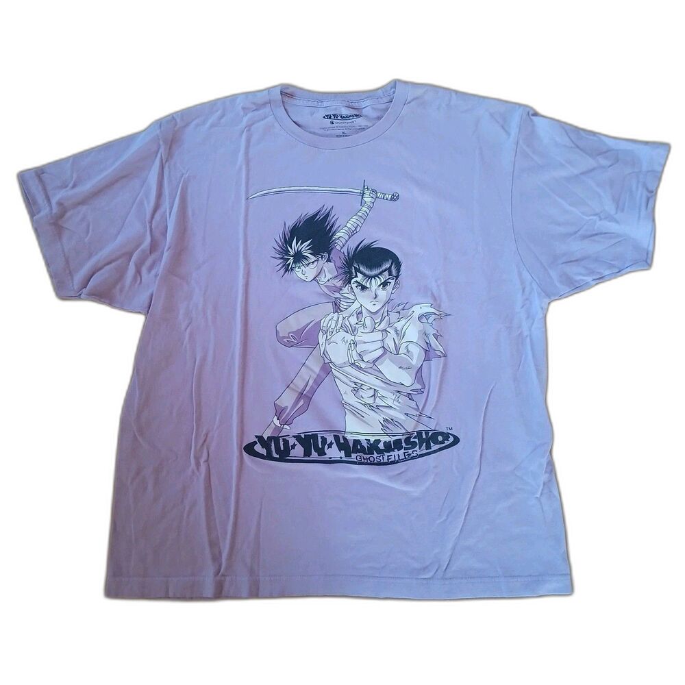 Yu Yu Hakusho Ghost Files Shirt Size XL Crunchyroll Anime Graphic Tee Purple